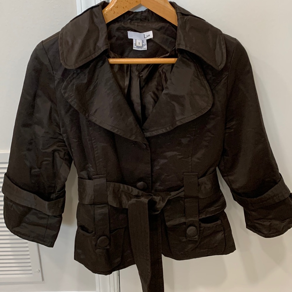 Dark brown fitted jacket/blazer